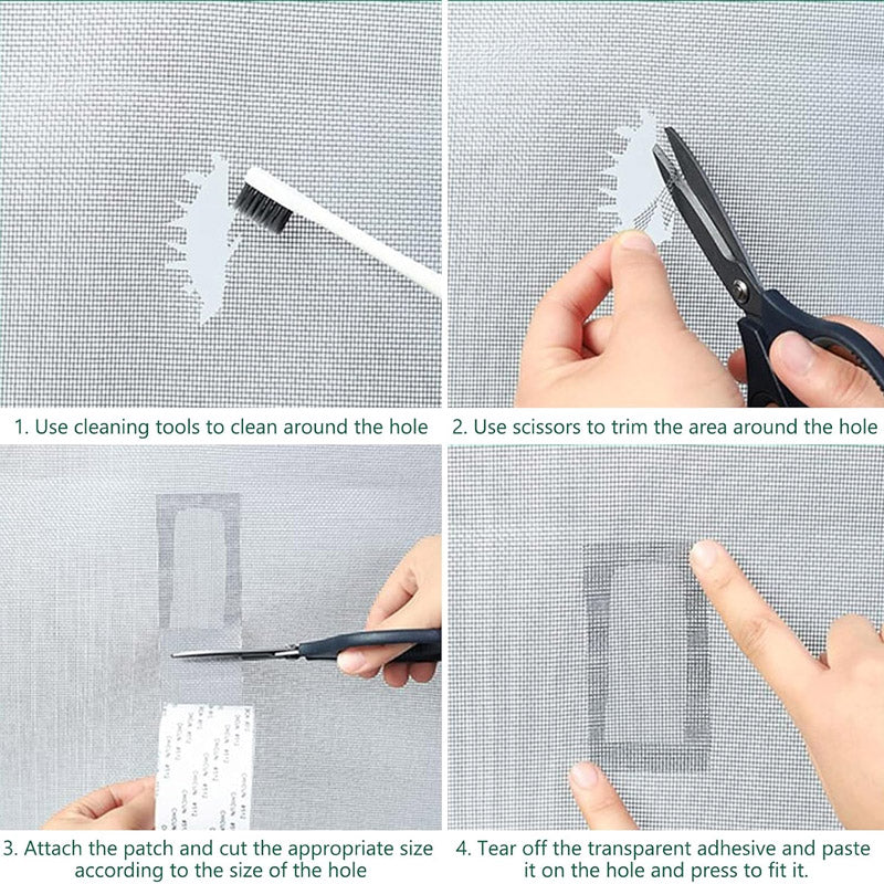 Window Screen Repair Tape | Self-Adhesive | Instant Fix for Torn Mesh